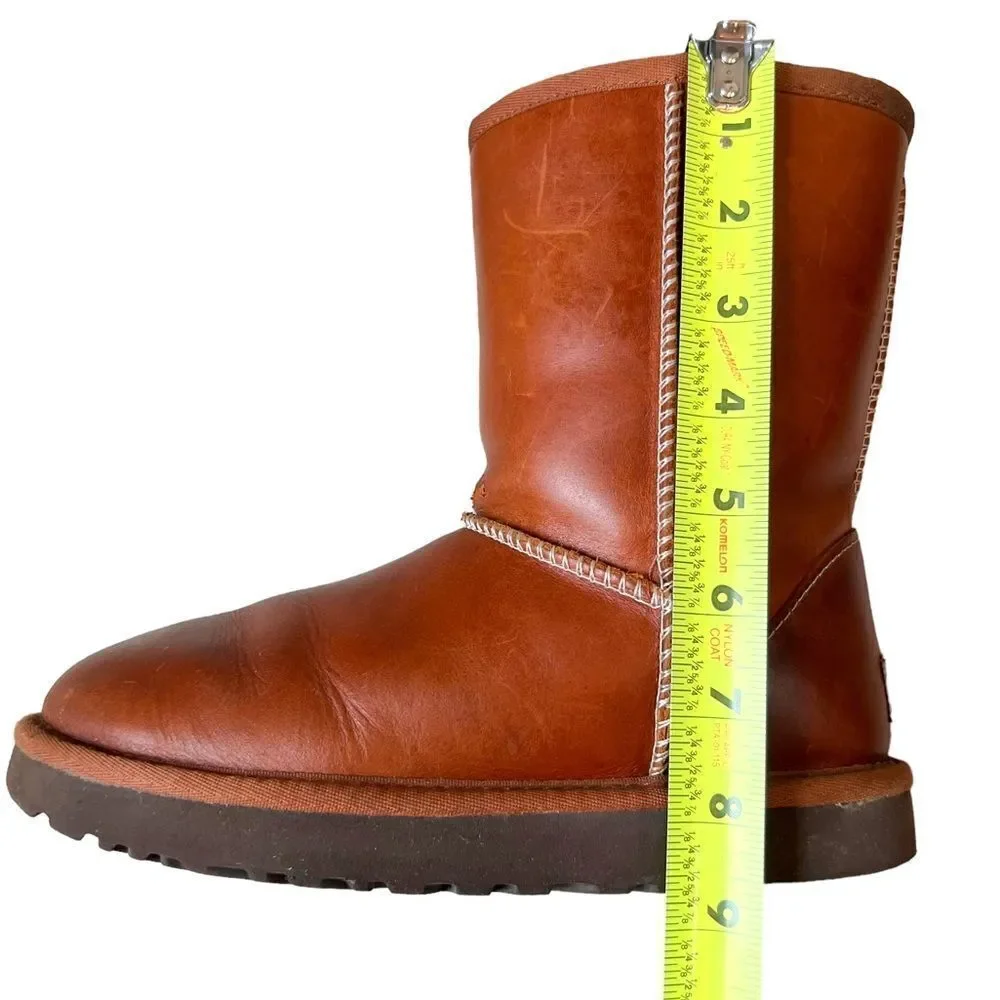 UGG Classic Short II Water-resistant Warm Chestnut Leather Boot